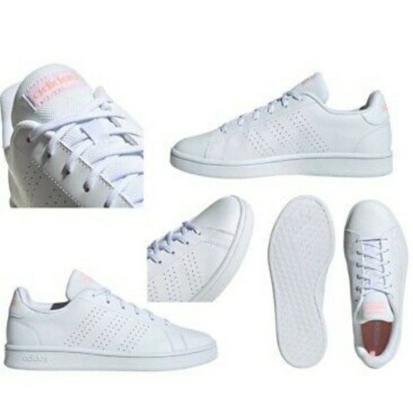 NWT Adidas Advantage Base Pink Sneakers - Picture 5 of 11